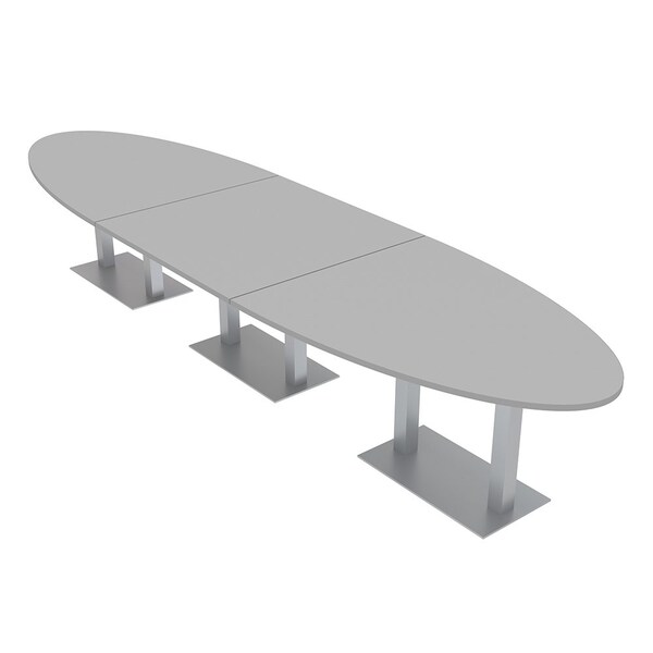 45 in W, 165.75 in L, 29 in H, Engineered Wood Top, Grey